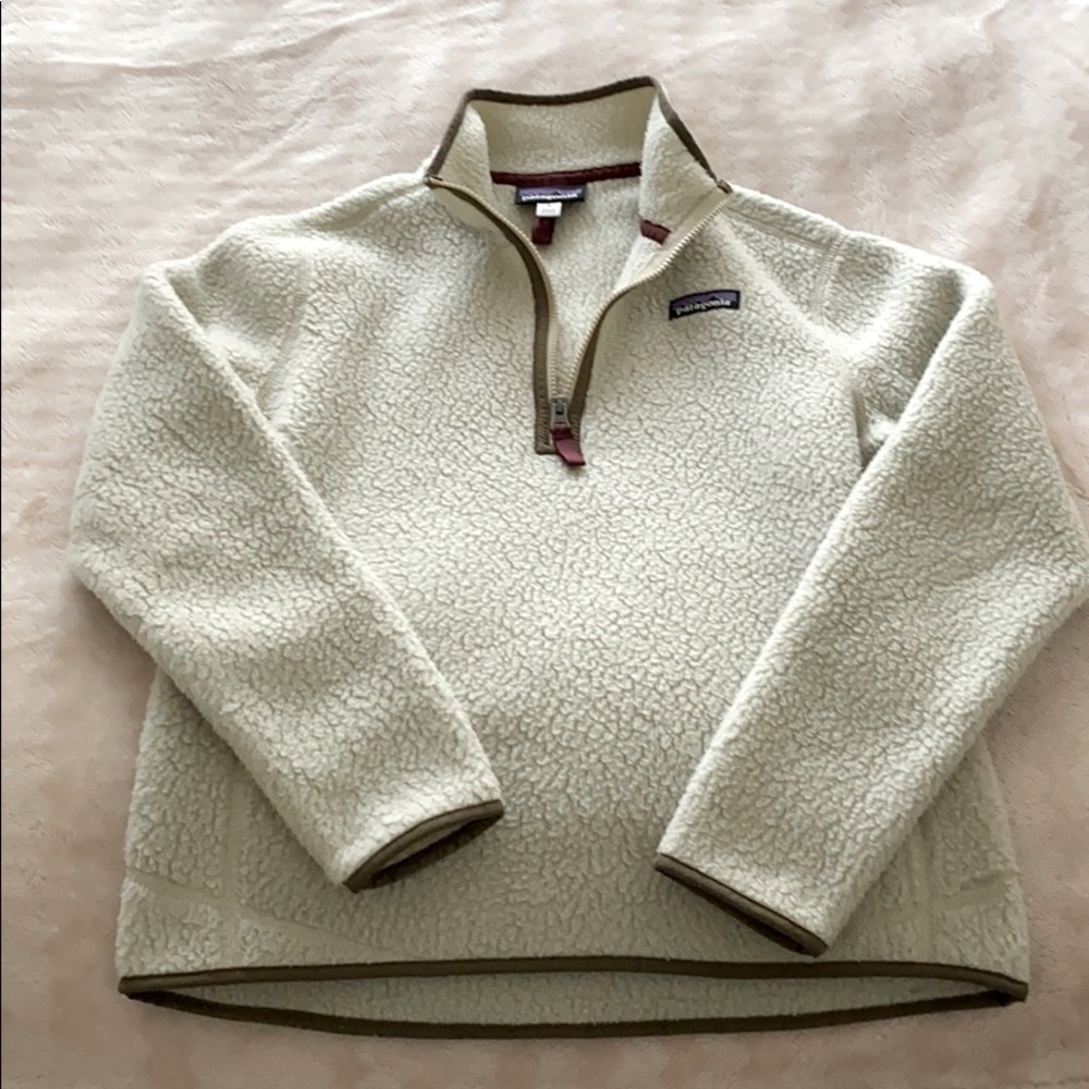 SOLD Patagonia shearling half-zip sweater